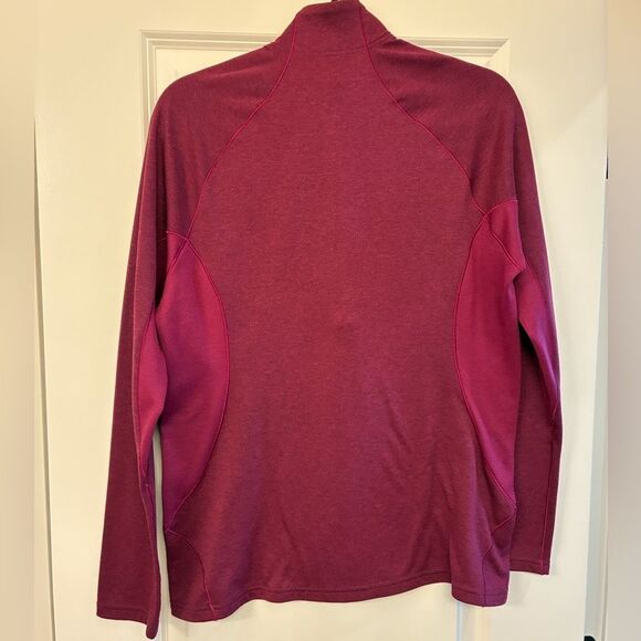 PATAGONIA Capilene Midweight Zip Neck Base Layer Long Sleeve Top Burgundy Large - Picture 2 of 5